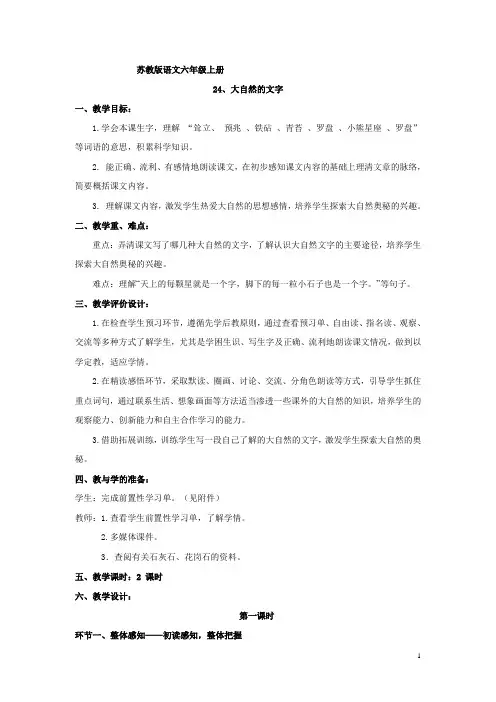 六上24《大自然的文字》