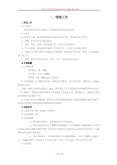 喷塑工艺