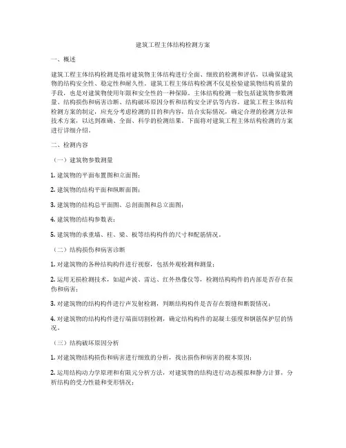 建筑工程主体结构检测方案