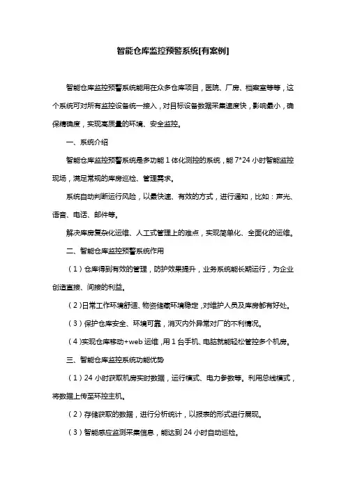 智能仓库监控预警系统[有案例]