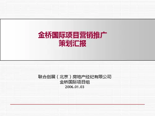 金桥国际项目营销推广策划汇报