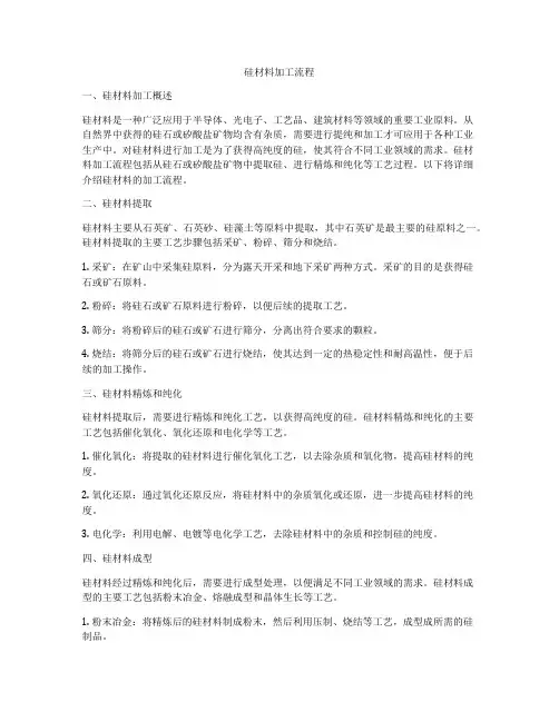 硅材料加工流程