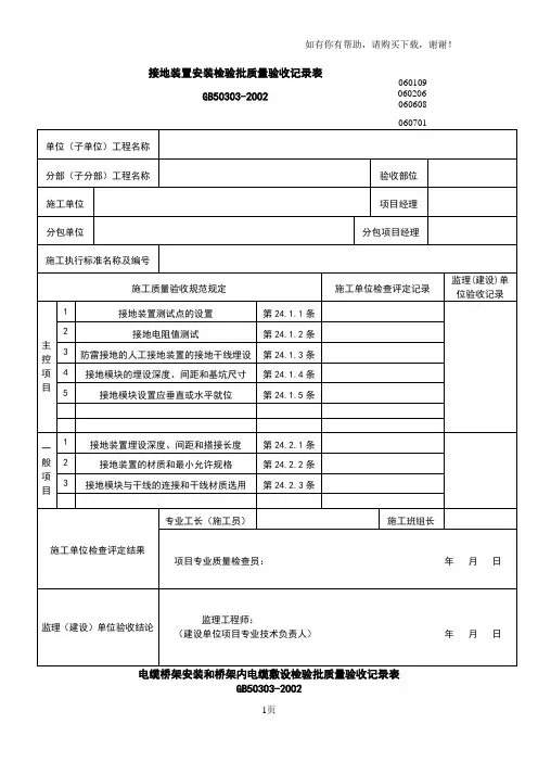电线、电缆穿管和线槽敷线检验批质量验收记录表