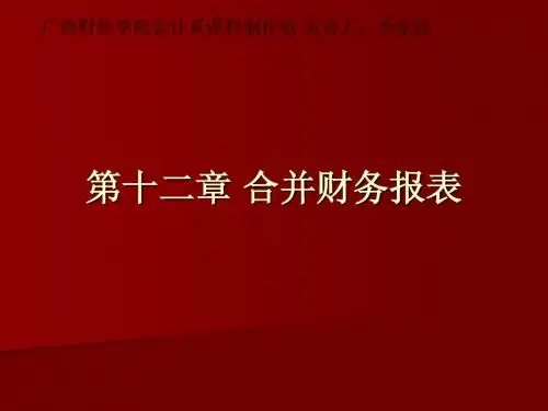高级财务会计合并财务报表