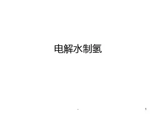 电解水制氢PPT课件