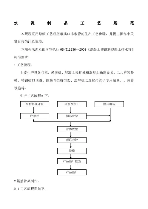 水泥制品工艺规范