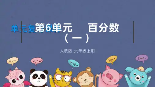 第六单元《百分数(一)》(单元复习课件)六年级数学上册 人教版