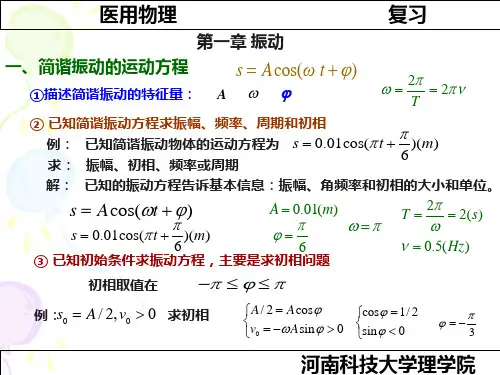 《医用物理学》李新忠版大学物理复习