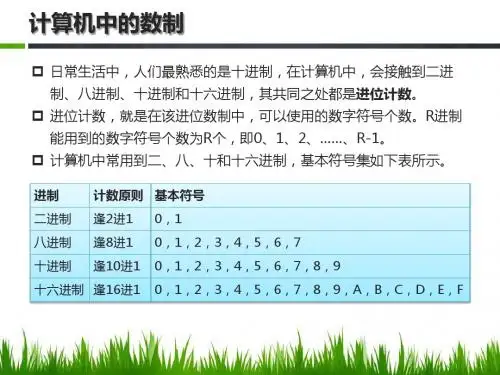 计算机中的数制