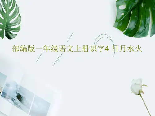 部编版一年级语文上册识字4 日月水火47页PPT