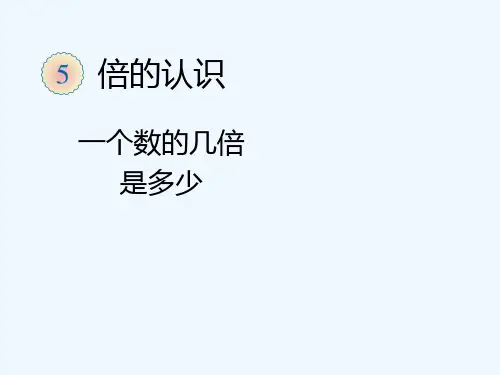 一个数的几倍是多少