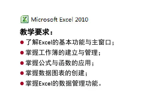电子表格软件Excel2010