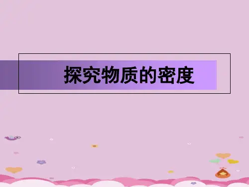 沪粤版初中物理八年级上册5.2  探究物质的密度  课件 优质课件