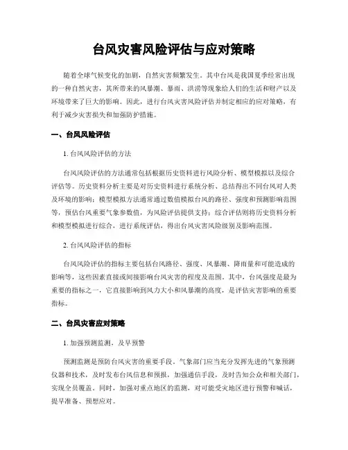 台风灾害风险评估与应对策略