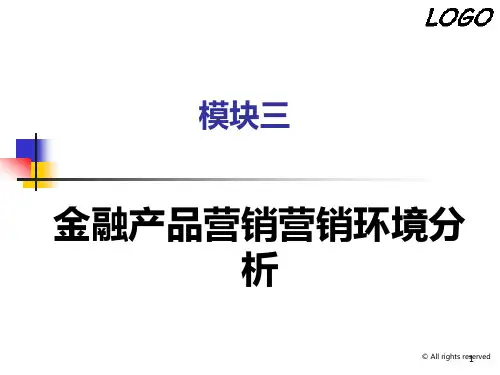 模块三金融产品营销环境分析