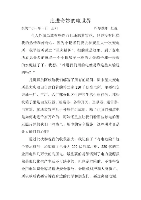 走进奇妙的电世界