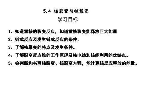 【课件】核裂变与核聚变+课件高二下学期物理人教版(2019)选择性必修第三册