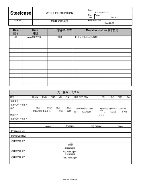 集团MRB处理流程模板