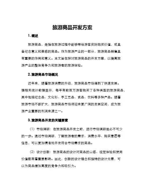 旅游商品开发方案