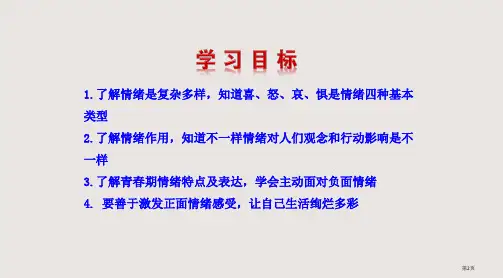 4.1青春的情绪市公开课一等奖省优质课获奖课件