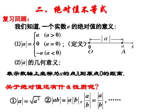 绝对值不等式PPT课件
