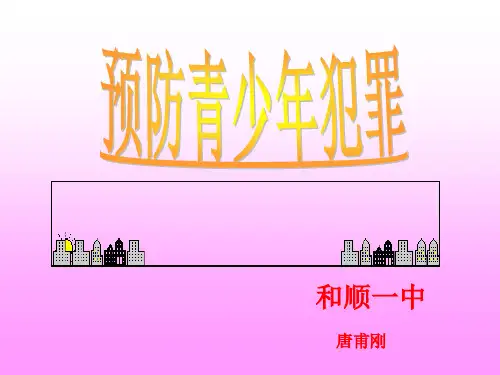 防微杜渐_预防和减少青少年犯罪