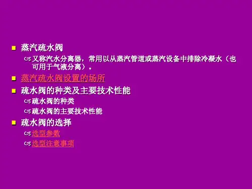蒸汽疏水阀的设置