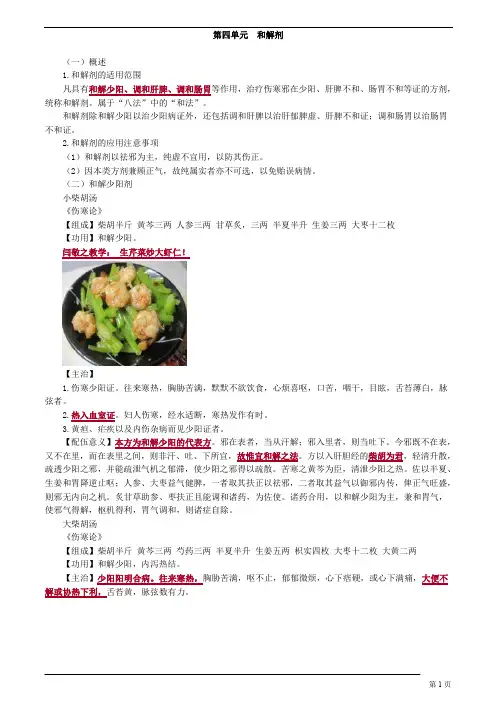 中医(专长)-方剂学-和解剂