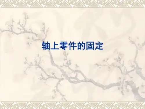 轴上零件的固定