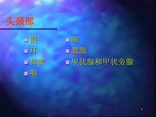 头颈部影像诊断第八版ppt课件