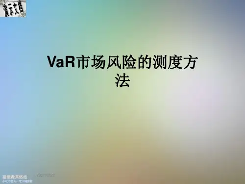 VaR市场风险的测度方法