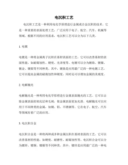 电沉积工艺