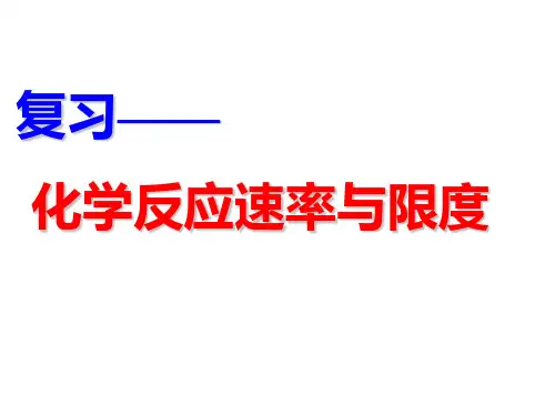 化学反应速率与限度复习