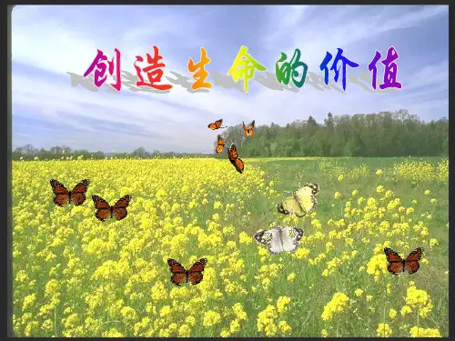 创造生命的价值初二上册政治
