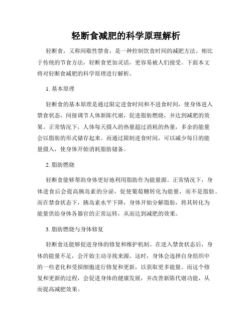 轻断食减肥的科学原理解析