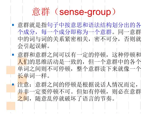 意群句子重音和语调ppt课件