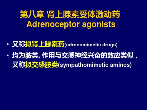 药理学总论：第八章 肾上腺素受体激动药