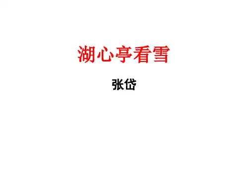初中部编版九年级初三上册语文《湖心亭看雪》阅读公开课课件(公开课)