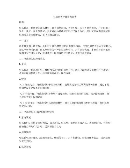 电热膜可行性研究报告