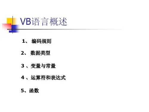 VB语法基础