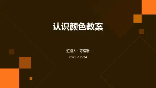 认识颜色教案ppt