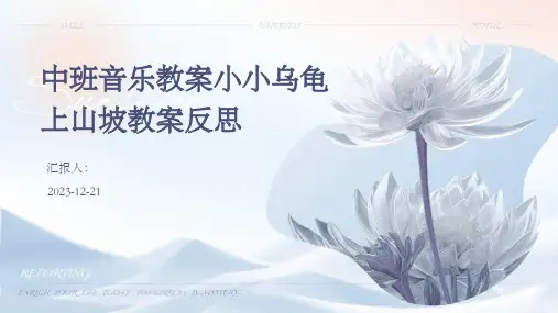 中班音乐教案小小乌龟上山坡教案反思