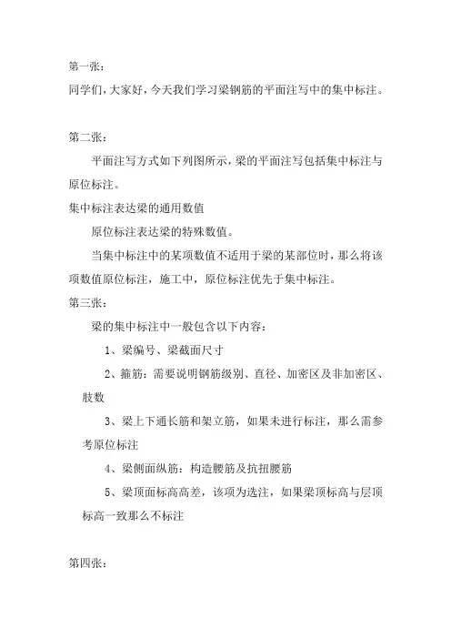 工程造价专业《梁1(平法标注-集中标注)》