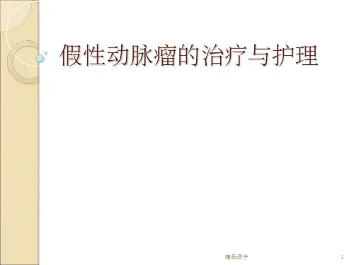 假性动脉瘤的治疗与护理最终版