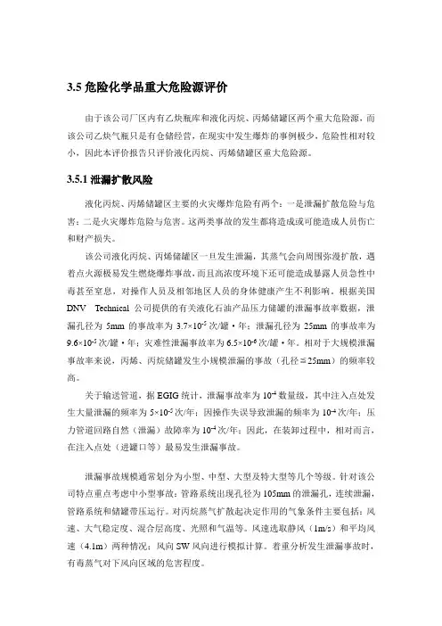 重大危险源评价资料