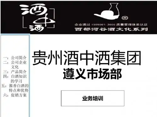 某公司白酒知识的学习PPT(55张)