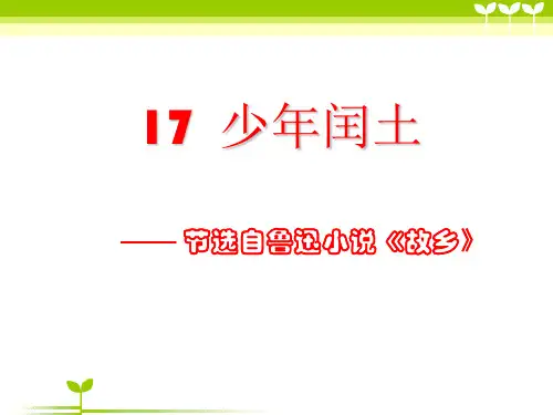 部编版语文六年级上册《少年闰土》第二课时-课件