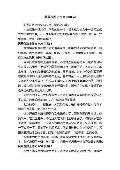 风景在路上作文600字（精选20篇）