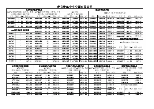 麦克维尔中央空调