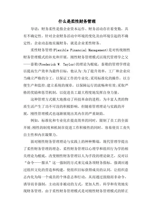 什么是柔性财务管理.doc